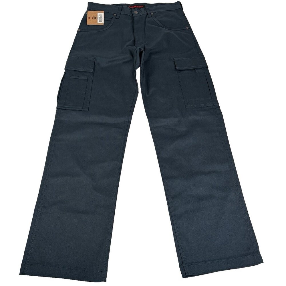 NWT Tough Duck Relaxed Fit Flex Twill Cargo Pants Men’s 32x30 Navy Blue Stretch